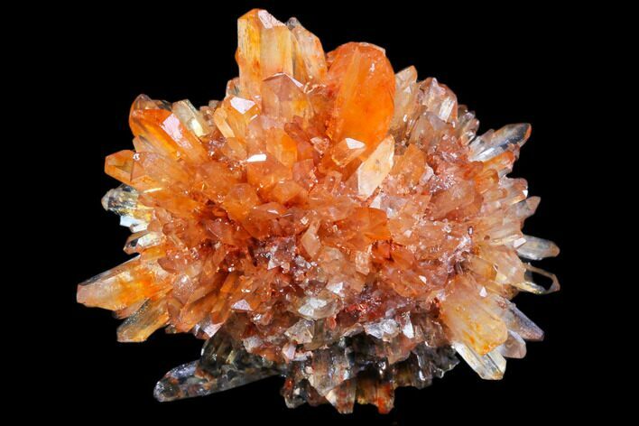 Orange Creedite Crystal Cluster - Durango, Mexico #79378
